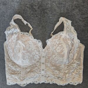 Victoria's Secret Lace Bralette in Cream and White